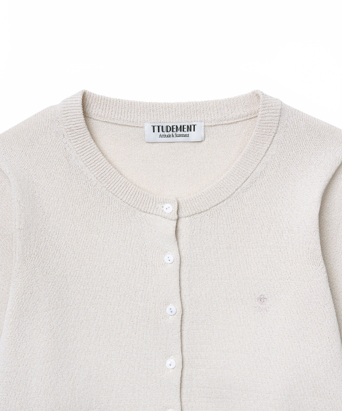 TTUDEMENT（トュードメント）の「[SET] KNIT CARDIGAN WITH HEAD SCARF_LIGHT GREY（カーディガン/ボレロ・レディース・その他・FREE）」の6枚目の写真
