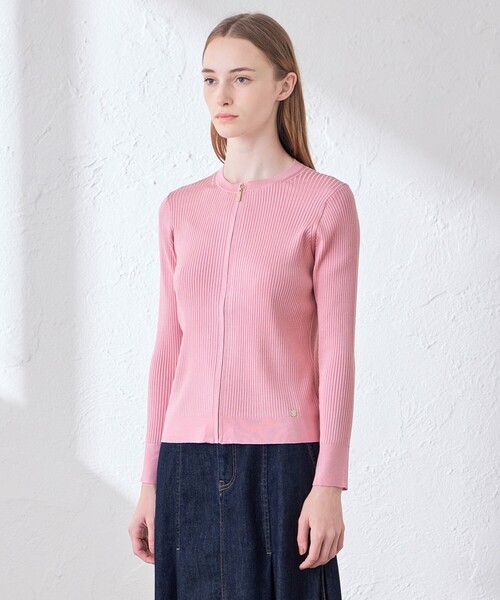 MACKINTOSH LONDON(マッキントッシュ ロンドン)の「ブライトレーヨンジップカーディガン(カーディガン/ボレロ・レディース・オレンジ/ネイビー/ベージュ/ピンク系その他2・38/40)」の14枚目の写真