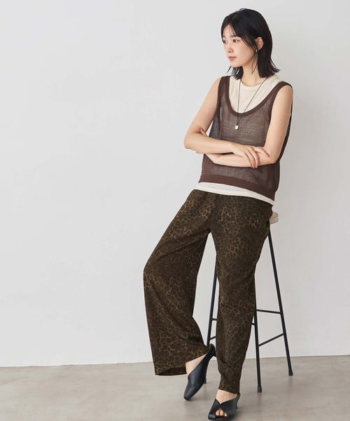 Gready Brilliant(グレディブリリアン)の「レオパードイージーセミワイドパンツ(その他パンツ・レディース・レオパード・36/38)」の2枚目の写真
