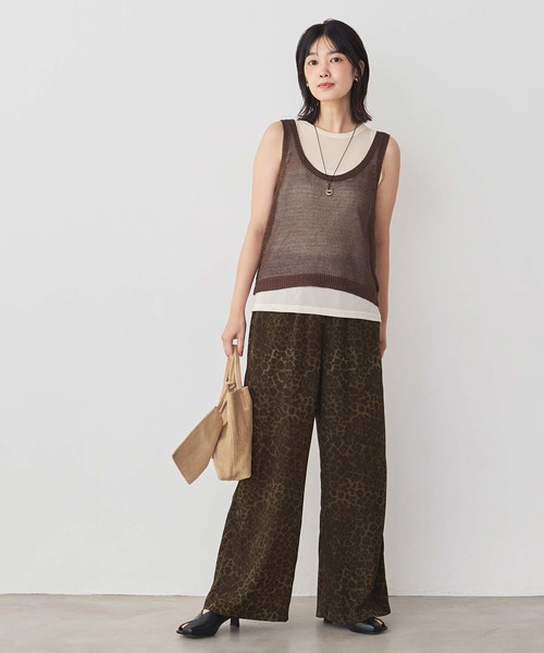 Gready Brilliant(グレディブリリアン)の「レオパードイージーセミワイドパンツ(その他パンツ・レディース・レオパード・36/38)」の4枚目の写真