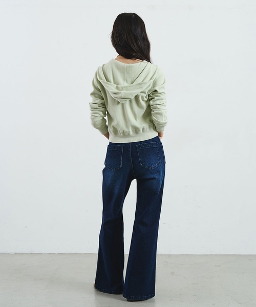 ROSE BUD(ローズバッド)の「【ROSE BUD別注】FAITH COTTON THERMAL HODDIE CARDIGAN(カーディガン/ボレロ・レディース・バーガンディー/イエロー/ライトグリーン・ONE SIZE)」の9枚目の写真