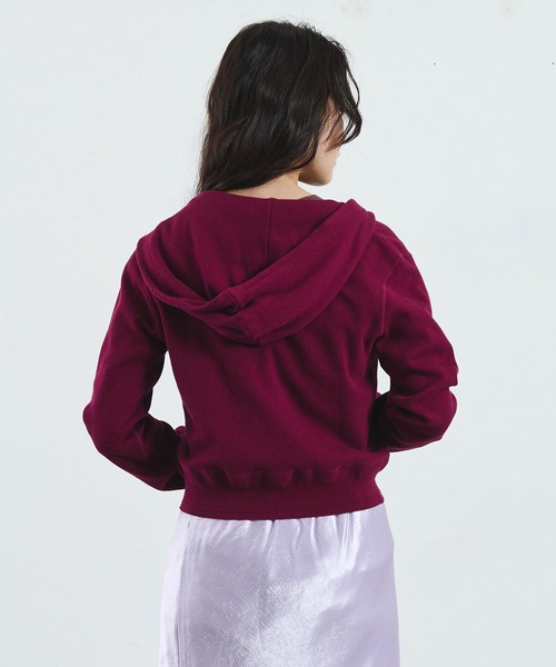 ROSE BUD(ローズバッド)の「【ROSE BUD別注】FAITH COTTON THERMAL HODDIE CARDIGAN(カーディガン/ボレロ・レディース・バーガンディー/イエロー/ライトグリーン・ONE SIZE)」の13枚目の写真