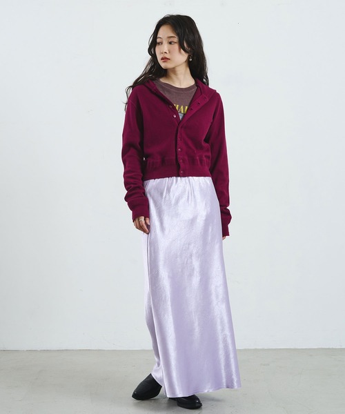 ROSE BUD(ローズバッド)の「【ROSE BUD別注】FAITH COTTON THERMAL HODDIE CARDIGAN(カーディガン/ボレロ・レディース・バーガンディー/イエロー/ライトグリーン・ONE SIZE)」の14枚目の写真