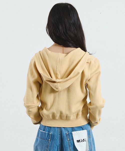 ROSE BUD(ローズバッド)の「【ROSE BUD別注】FAITH COTTON THERMAL HODDIE CARDIGAN(カーディガン/ボレロ・レディース・バーガンディー/イエロー/ライトグリーン・ONE SIZE)」の20枚目の写真
