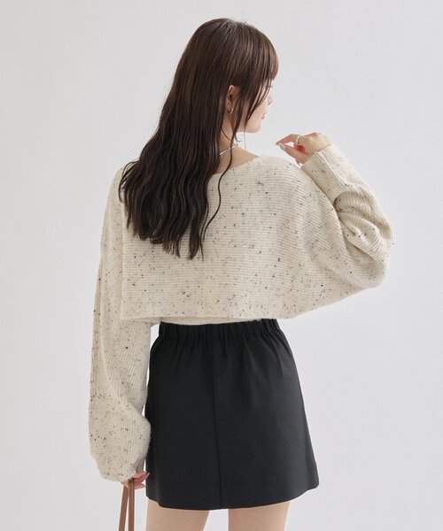 mystic(ミスティック)の「【ZOZO限定REVIVAL】26AWクロスニットスリットキャミSET(ニット/セーター・レディース・ライトグレー/ベージュ/アイボリー・FREE)」の5枚目の写真