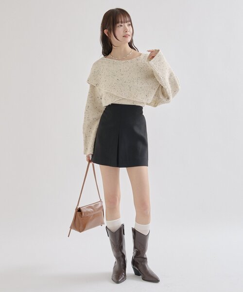 mystic(ミスティック)の「【ZOZO限定REVIVAL】26AWクロスニットスリットキャミSET(ニット/セーター・レディース・ライトグレー/ベージュ/アイボリー・FREE)」の7枚目の写真