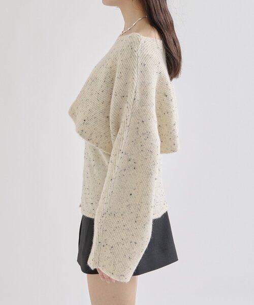 mystic(ミスティック)の「【ZOZO限定REVIVAL】26AWクロスニットスリットキャミSET(ニット/セーター・レディース・ライトグレー/ベージュ/アイボリー・FREE)」の13枚目の写真