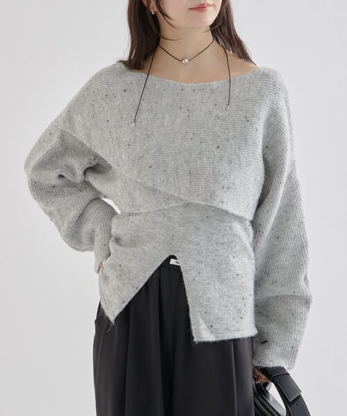 mystic(ミスティック)の「【ZOZO限定REVIVAL】26AWクロスニットスリットキャミSET(ニット/セーター・レディース・ライトグレー/ベージュ/アイボリー・FREE)」の18枚目の写真