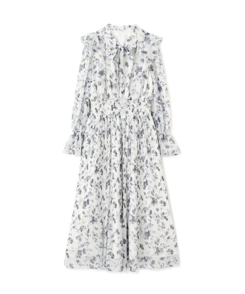 PROPORTION BODY DRESSING(プロポーションボディドレッシング)の「リボンプリーツ花柄ワンピース / 1216240907(ワンピース・レディース・ブラック/ピンク・MEDIUM/P/S)」の11枚目の写真