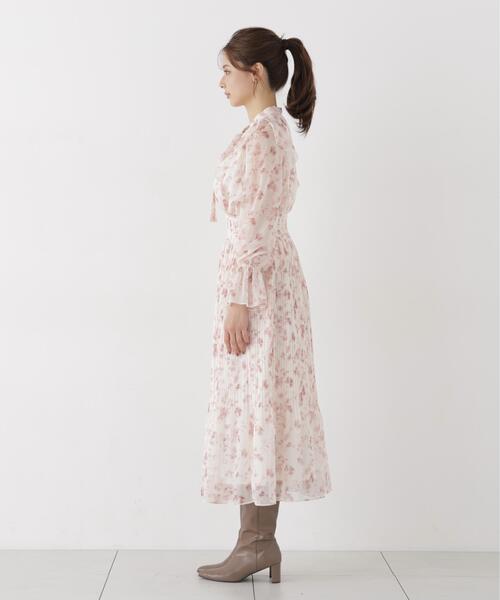 PROPORTION BODY DRESSING(プロポーションボディドレッシング)の「リボンプリーツ花柄ワンピース / 1216240907(ワンピース・レディース・ブラック/ピンク・MEDIUM/P/S)」の20枚目の写真