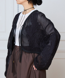 IENA LA BOUCLE | IENA LA BOUCLE メッシュテープ刺繍ジャケット(その他アウター)