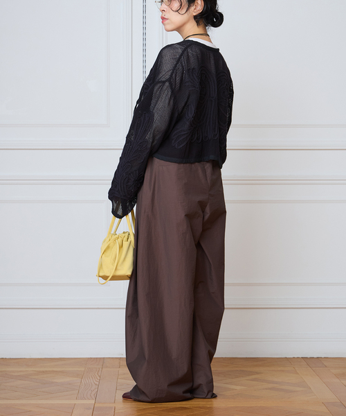 IENA LA BOUCLE(イエナラブークル)の「IENA LA BOUCLE メッシュテープ刺繍ジャケット(その他アウター・レディース・ブラック・FREE)」の9枚目の写真