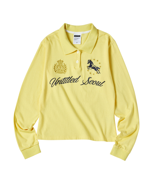 UNTITLED SEOUL(アンタイトル ソウル)の「アンタイトルクレストポロロングスリーブイエロー(ポロシャツ・レディース・その他・LARGE/MEDIUM/SMALL)」の3枚目の写真