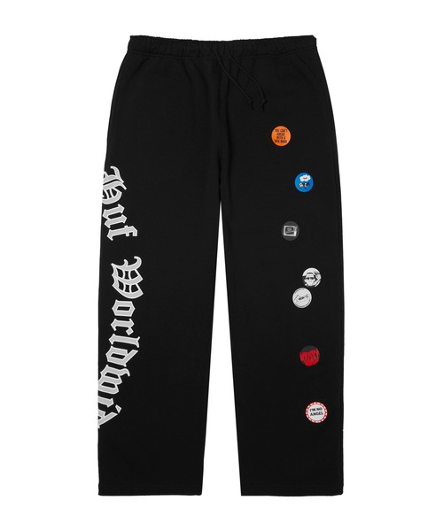 HUF(ハフ)の「OLYMPIA OPEN HEM SWEATPANT(スウェットパンツ・メンズ・ブラック・XL/L/M/S)」の6枚目の写真