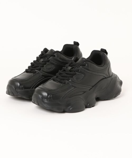 WEGO(ウィゴー)の「WEGO/ウェーブソールダッドスニーカー(スニーカー・レディース・ホワイト/ブラック・MEDIUM/LARGE/SMALL)」の2枚目の写真