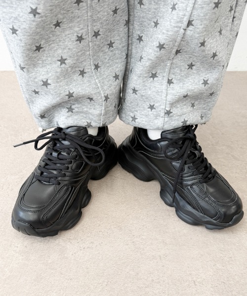 WEGO(ウィゴー)の「WEGO/ウェーブソールダッドスニーカー(スニーカー・レディース・ホワイト/ブラック・MEDIUM/LARGE/SMALL)」の15枚目の写真