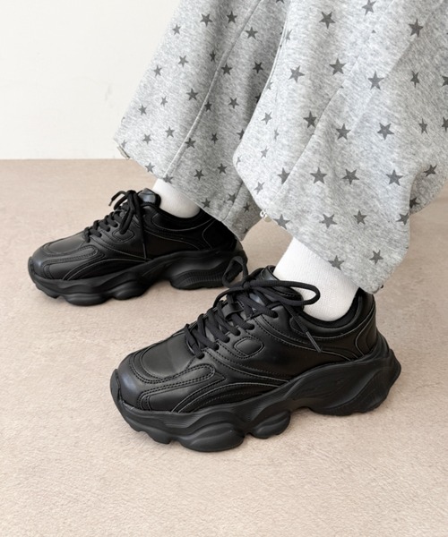 WEGO(ウィゴー)の「WEGO/ウェーブソールダッドスニーカー(スニーカー・レディース・ホワイト/ブラック・MEDIUM/LARGE/SMALL)」の16枚目の写真