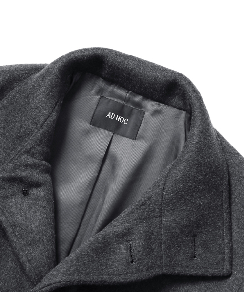 ADHOC(アドホック)の「男性ハイネックバルマカンロングコート (CH-GREY) (HBAHC13)(チェスターコート・メンズ・その他・100/95/105)」の3枚目の写真
