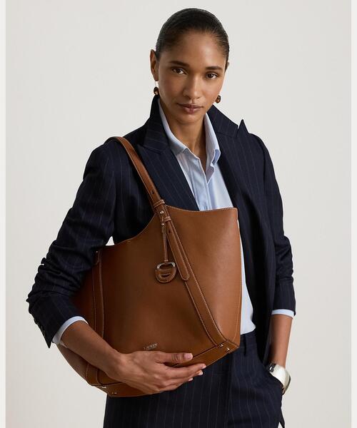 LAUREN RALPH LAUREN（ローレン ラルフ ローレン）の「ナッパ レザー ラージ Tasha トート バッグ（トートバッグ・レディース・ブラウン・ONE）」の6枚目の写真