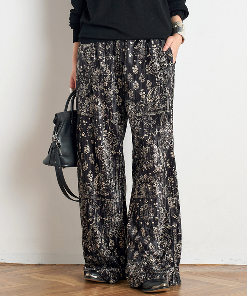 Couture d'adam(クチュールドアダム)の「【COUTURE D'ADAM】別注Bandana Collage Easy Pants(その他パンツ・レディース・ブラック・FREE)」の1枚目の写真