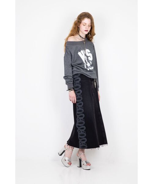 HYSTERIC GLAMOUR（ヒステリックグラマー）の「HYSTERIC SPIKE LOGO WOMAN スウェット（スウェット・レディース・ブラウン/パープル/ブラック・FREE）」の7枚目の写真