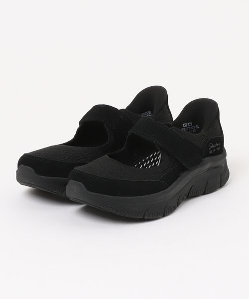 SKECHERS(スケッチャーズ)の「【SKECHERS】スケッチャーズ Slip-ins Relaxed Fit: Arch Fit MC D'Lux - Dream Of Me(スリップインズ リラックスドフット:アーチフィット MCデラックス - ドリーム オブ ミー)159566(スニーカー・レディース・ブラック×ブラック/チョコ・22.5cm/23.0cm/23.5cm/24.0cm/24.5cm/25.0cm)」の1枚目の写真