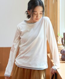レイヤード風 配色デザインリブロンT