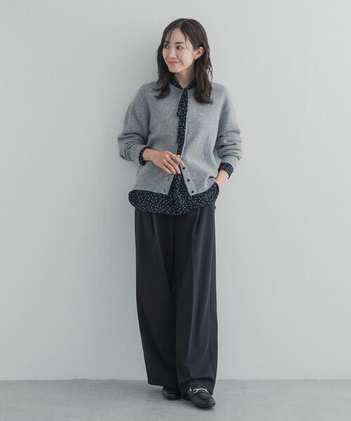URBAN RESEARCH DOORS(アーバンリサーチドアーズ)の「『一部WEB限定カラー』リボンポイントタックブラウス(シャツ/ブラウス・レディース・ドット/ライトグレー/オフホワイト・FREE)」の11枚目の写真