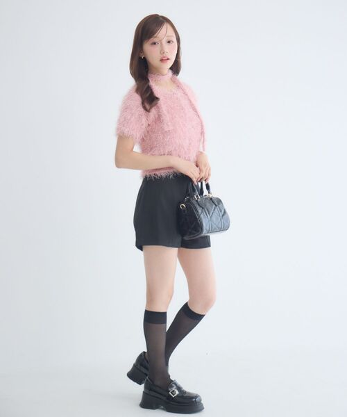 ems excite（エムズエキサイト）の「ハイウエストショートパンツ（その他パンツ・レディース・ブラック/チャコールグレー/ナチュラル・FREE）」の9枚目の写真