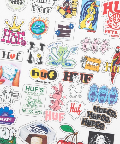 HUF(ハフ)の「STICKER PACK LS TEE(Tシャツ/カットソー・メンズ・ホワイト/ライトイエロー/ブラック・M/S/XXL/XL/L)」の12枚目の写真