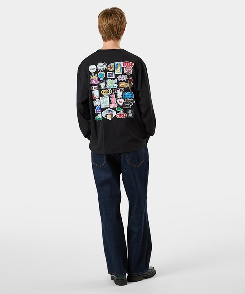 HUF(ハフ)の「STICKER PACK LS TEE(Tシャツ/カットソー・メンズ・ホワイト/ライトイエロー/ブラック・M/S/XXL/XL/L)」の14枚目の写真