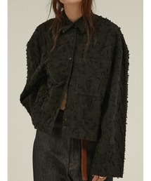 LA PEAU DE GEM | シャギージャガードシャツ / 【 LA PEAU DE GEM 】 shaggy jacquard shirt(シャツ/ブラウス)