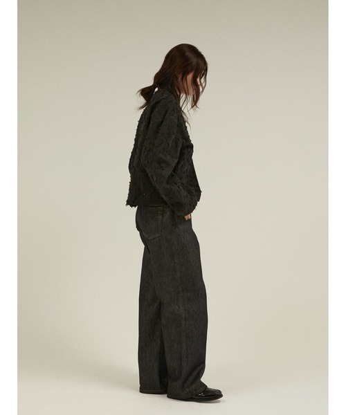 LA PEAU DE GEM(ラポドゥジェム)の「シャギージャガードシャツ / 【 LA PEAU DE GEM 】 shaggy jacquard shirt(シャツ/ブラウス・レディース・ブラック・FREE)」の8枚目の写真
