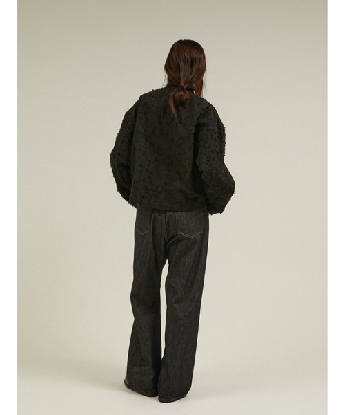 LA PEAU DE GEM(ラポドゥジェム)の「シャギージャガードシャツ / 【 LA PEAU DE GEM 】 shaggy jacquard shirt(シャツ/ブラウス・レディース・ブラック・FREE)」の9枚目の写真