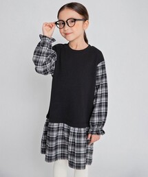 branshes（ブランシェス）の「チェック柄切り替えワンピース（ワンピース）」
