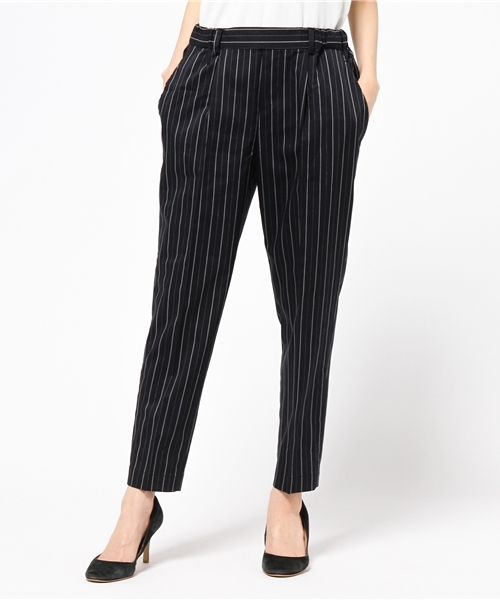 ikka(イッカ)の「9分丈TRPUテーパードパンツ(その他パンツ・レディース・スモークグレー/ネイビー/ベージュ・LARGE/MEDIUM)」の3枚目の写真