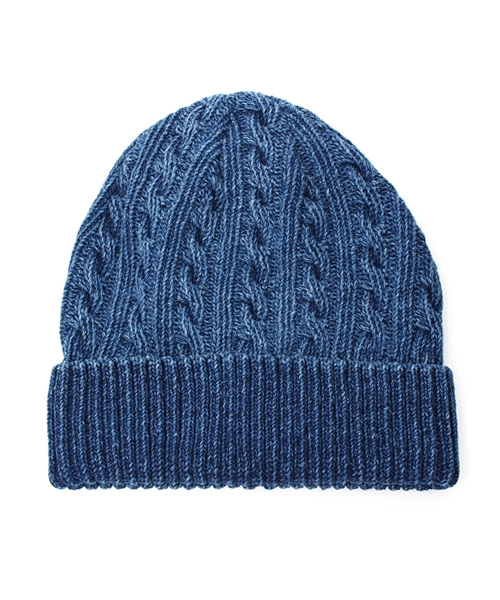 RAGEBLUE（レイジブルー）の「インディゴライクワッチ/720228（ニットキャップ/ビーニー・メンズ・ブルー系その他/ブルー/ネイビー・FREE）」の3枚目の写真