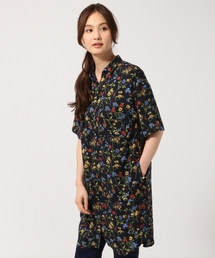 GLOBAL WORK | レーヨンガラシャツワンピース半袖/718773(ワンピース)