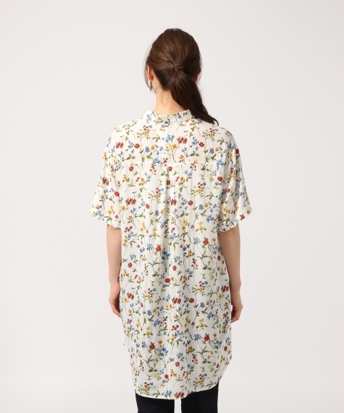 GLOBAL WORK（グローバルワーク）の「レーヨンガラシャツワンピース半袖/718773（ワンピース・レディース・オフホワイト/ブラック/ネイビー/ホワイト・LARGE/MEDIUM）」の15枚目の写真