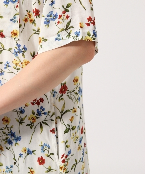 GLOBAL WORK（グローバルワーク）の「レーヨンガラシャツワンピース半袖/718773（ワンピース・レディース・オフホワイト/ブラック/ネイビー/ホワイト・LARGE/MEDIUM）」の18枚目の写真