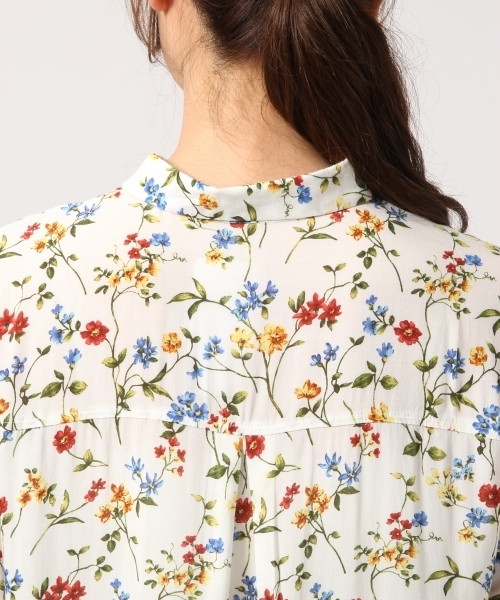 GLOBAL WORK（グローバルワーク）の「レーヨンガラシャツワンピース半袖/718773（ワンピース・レディース・オフホワイト/ブラック/ネイビー/ホワイト・LARGE/MEDIUM）」の12枚目の写真