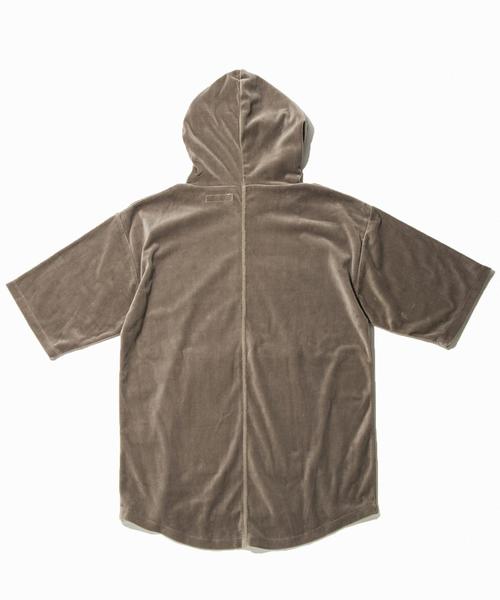 MONKEY TIME（モンキータイム）の「＜monkey time＞ ∴ ベロア ハーフジップ フーディー◆（パーカー・メンズ・グレー/ベージュ・MEDIUM/LARGE/SMALL/X-LARGE）」の8枚目の写真