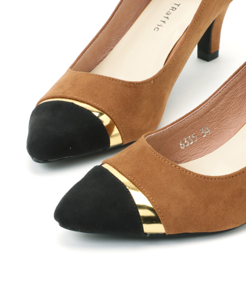 ORiental TRaffic（オリエンタルトラフィック）の「秋冬★メタリックラインパンプス★6335（パンプス・レディース・キャメル/ブラック/カーキ・42/34/36/37/39/40/41/38/35）」の8枚目の写真