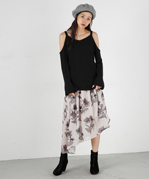 MOUSSY | CLEAR FLOWER LONG SK/F(スカート)