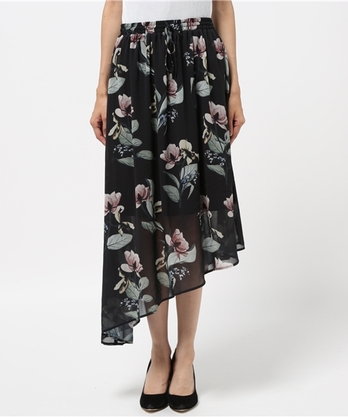 MOUSSY（マウジー）の「CLEAR FLOWER LONG SK/F（スカート・レディース・ベージュ系その他/ブラック系その他・FREE）」の3枚目の写真