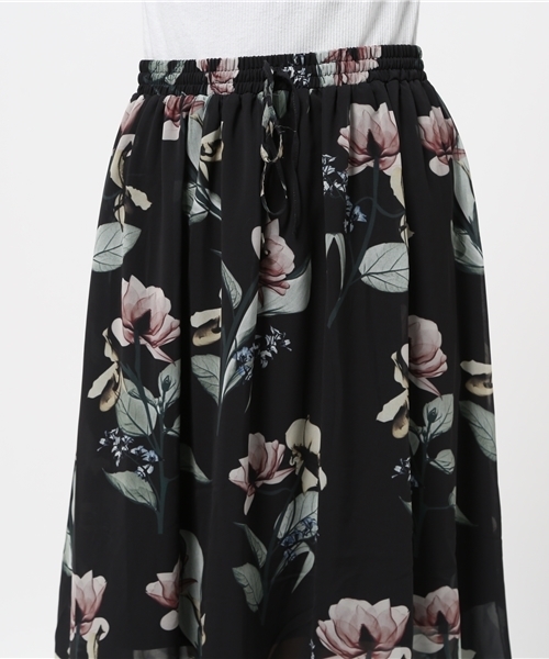 MOUSSY（マウジー）の「CLEAR FLOWER LONG SK/F（スカート・レディース・ベージュ系その他/ブラック系その他・FREE）」の6枚目の写真