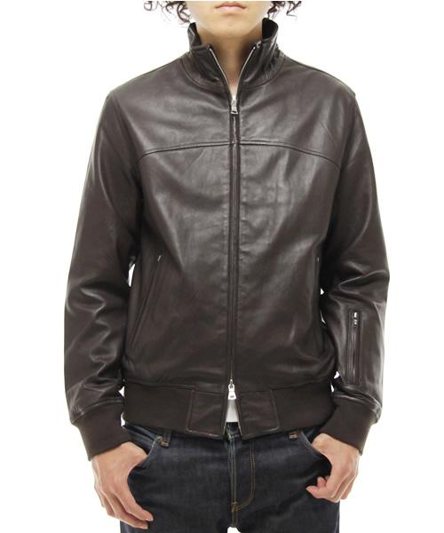 green label relaxing（グリーンレーベルリラクシング）の「レザー ZIPブルゾン GLM01（ブルゾン・メンズ・ブラック/ダークブラウン・SMALL/MEDIUM/LARGE）」の2枚目の写真