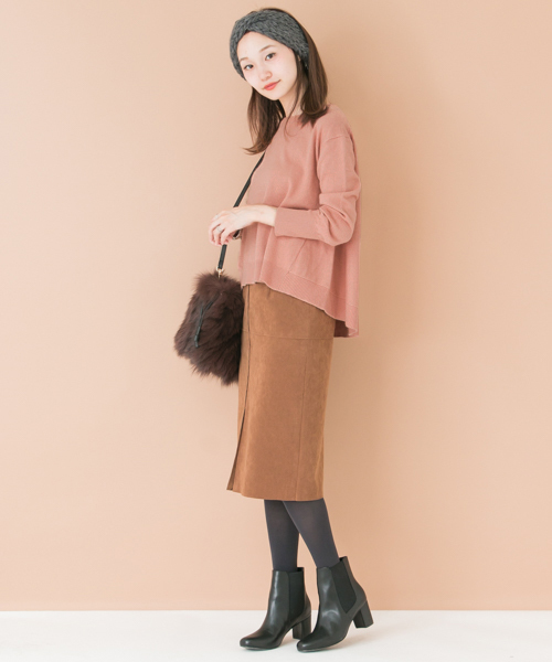 URBAN RESEARCH（アーバンリサーチ）の「UR バックフレアニット（ニット/セーター・レディース・グリーン/ピンク/グレー/ベージュ・FREE）」の15枚目の写真