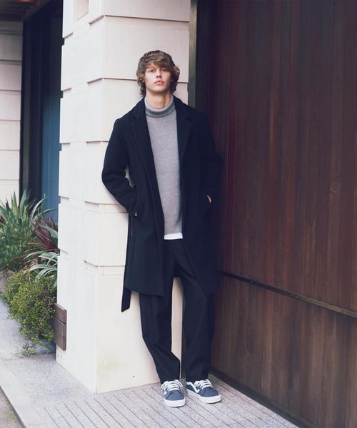 MONKEY TIME(モンキータイム)の「<monkey time> ∴ モッサ ガウンコート◆(ピーコート・メンズ・ブラック/グレー・LARGE/MEDIUM/SMALL/X-LARGE)」の5枚目の写真