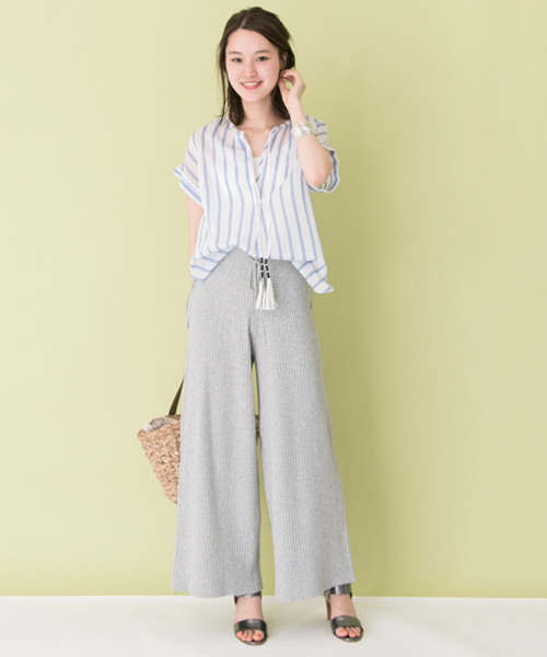 URBAN RESEARCH（アーバンリサーチ）の「 UR リブワイドパンツ（その他パンツ・レディース・オフホワイト/グレー/ピンク・FREE）」の21枚目の写真